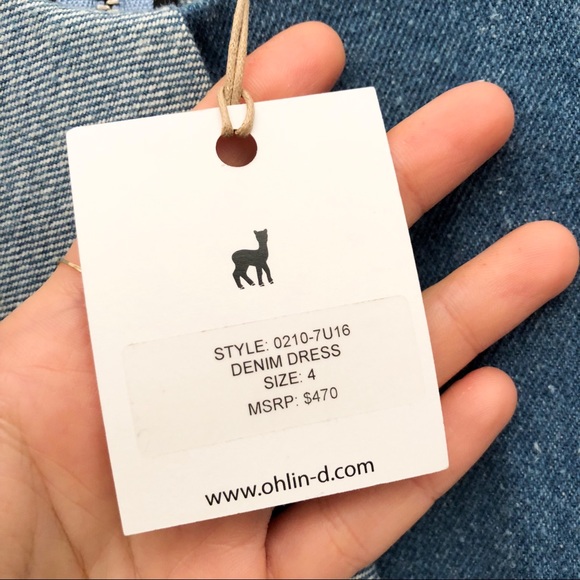 SOLD ÖHLIN/D New York Denim Draped Dress NWT 4 - Picture 3 of 8